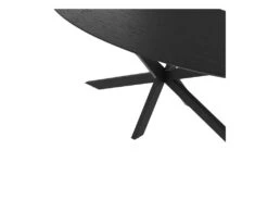 Table Ovale Sparo 8 Personnes En Bois De Teck Recyclé Noir 240 Cm -Mobilier De Restaurant table a manger 13009427