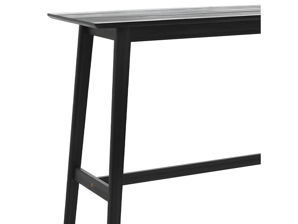 Table De Bar Rectangulaire Buvette 4 Personnes En Bois Noir 120 Cm 3 Table De Bar Rectangulaire Buvette 4 Personnes En Bois Noir 120 Cm – Image 3