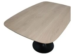 Table Ovale Chêne Massif Blanchi Sur Pied Tulipe - 130L X 80P -Mobilier De Restaurant table a manger 13016597