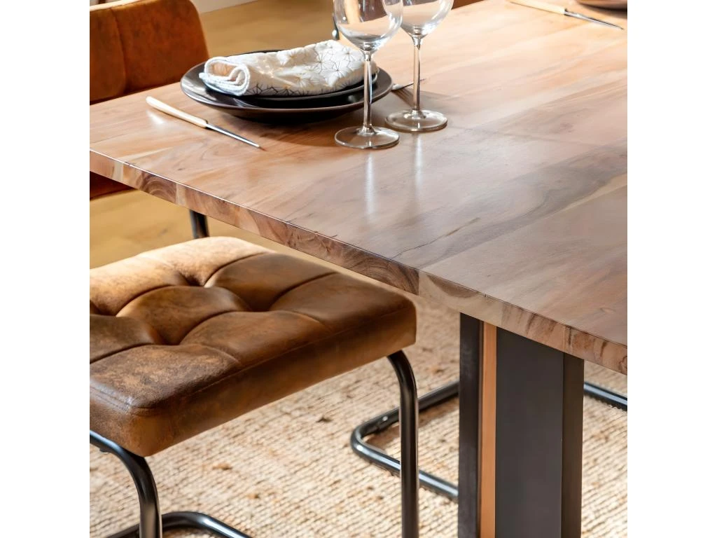 Table à Manger En Bois D'acacia Laurie 3 Table à Manger En Bois D'acacia Laurie – Image 3