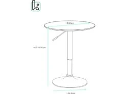 Table Haute De Bar - Mange Debout SETI (noir) -Mobilier De Restaurant table a manger 13101275