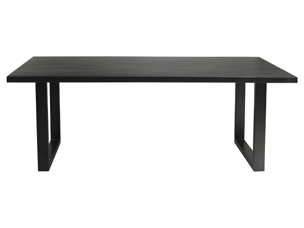 Table à Manger Design Bois Massif NIKO - Table Rectangulaire Noir 200x100 3 Table à Manger Design Bois Massif NIKO - Table Rectangulaire Noir 200x100 – Image 3