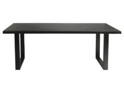 Table à Manger Design Bois Massif NIKO - Table Rectangulaire Noir 180x90 -Mobilier De Restaurant table a manger 13160413