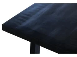 Table à Manger Design Bois Massif NIKO - Table Rectangulaire Noir 180x90 -Mobilier De Restaurant table a manger 13160415