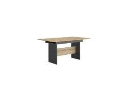 Table De Repas à Allonge Chêne/Noir - NECTAIRE -Mobilier De Restaurant table a manger 13238689