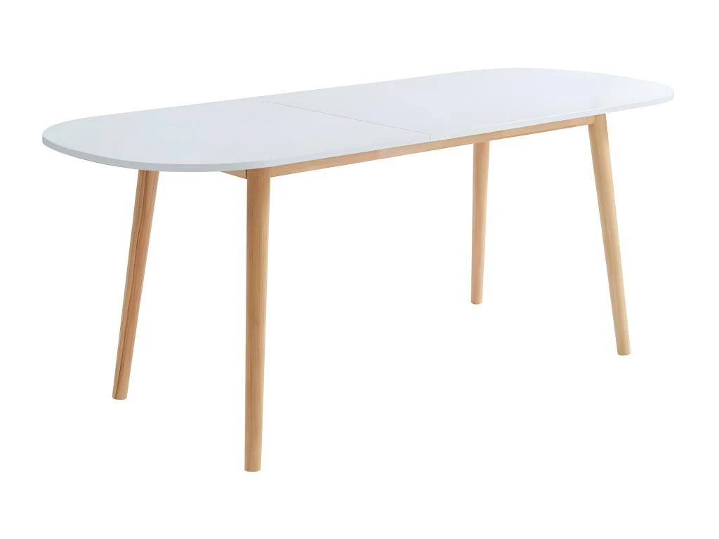 Gurra - Table à Manger Scandinave Extensible 160-200 X 80 Cm - Couleur - Blanc 5 Gurra - Table à Manger Scandinave Extensible 160-200 X 80 Cm - Couleur - Blanc – Image 5