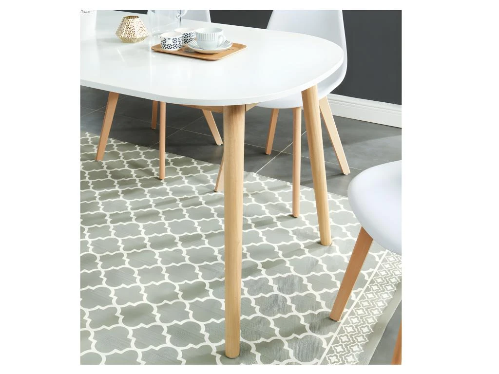 Gurra - Table à Manger Scandinave Extensible 160-200 X 80 Cm - Couleur - Blanc 7 Gurra - Table à Manger Scandinave Extensible 160-200 X 80 Cm - Couleur - Blanc – Image 7