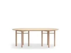 Junco - Table à Manger Ovale En Bois 200x100cm - Couleur - Bois Clair