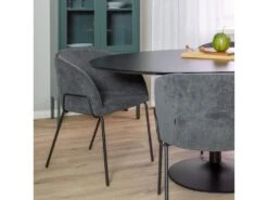 Taco Elipse - Table à Manger En Bois 160x110 - Couleur - Noir -Mobilier De Restaurant table a manger 13297679