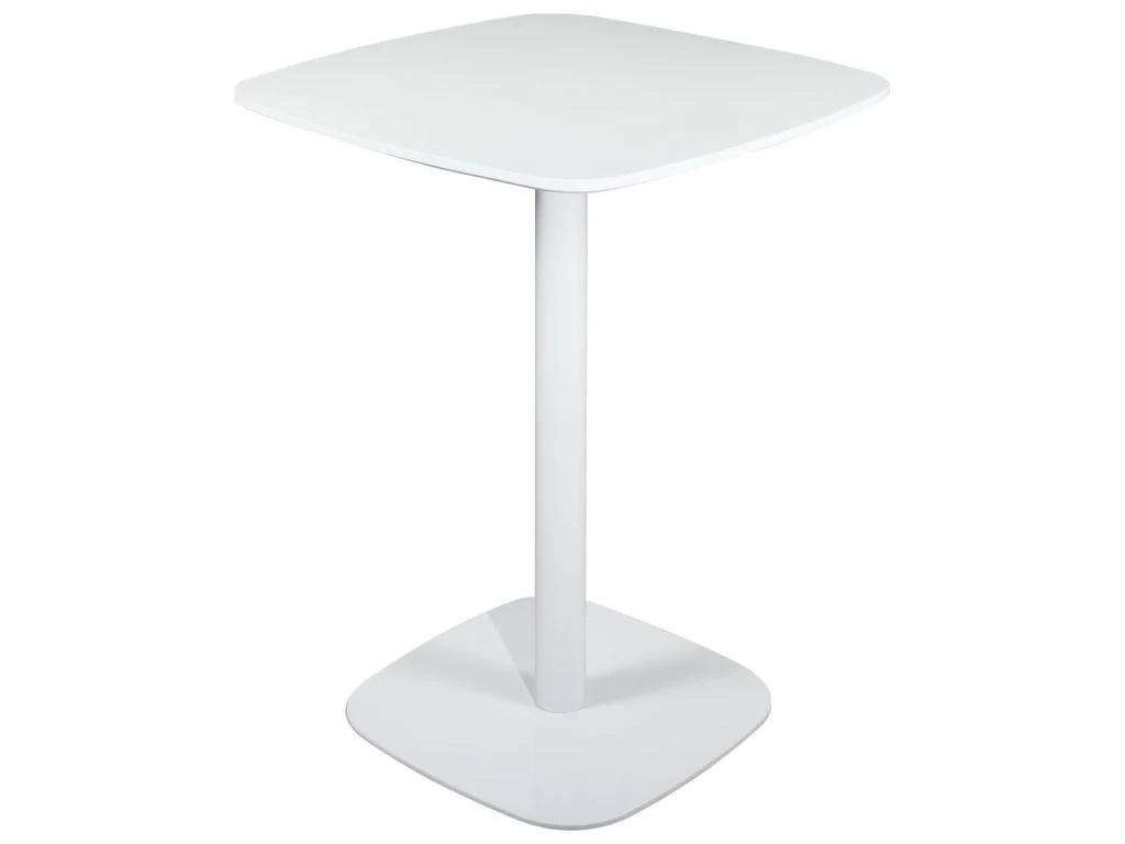 Table Bistrot Design Plateau Carré Pied Fixe SILA (Blanc) 2 Table Bistrot Design Plateau Carré Pied Fixe SILA (Blanc) – Image 2