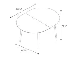 Table Repas Extensible En Métal Et Bois 4 à 6 Personnes -Mobilier De Restaurant table a manger 13505367