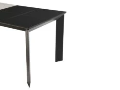 Table à Manger Extensible 4 à 10 Couverts En Céramique Et Métal - Effet Marbre Gris Et Noir - CARMONI -Mobilier De Restaurant table a manger 14290653