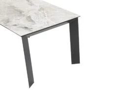 Table à Manger Extensible 4 à 10 Couverts En Céramique Et Métal - Effet Marbre Gris Et Noir - CARMONI -Mobilier De Restaurant table a manger 14290657