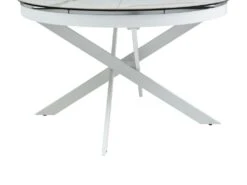 Table à Manger Extensible 4 à 8 Couverts En Céramique Et Métal - Effet Marbre Blanc - MELBI 18 Table à Manger Extensible 4 à 8 Couverts En Céramique Et Métal - Effet Marbre Blanc - MELBI -Mobilier De Restaurant table a manger 14290679