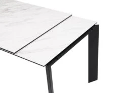 Table à Manger Extensible 6 à 8 Couverts En Céramique Et Métal - Effet Marbre Blanc Et Noir - DAXELA -Mobilier De Restaurant table a manger 14290747