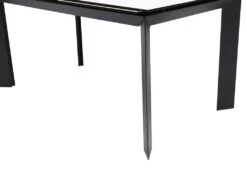 Table à Manger Extensible 6 à 8 Couverts En Céramique Et Métal - Effet Marbre Blanc Et Noir - DAXELA -Mobilier De Restaurant table a manger 14290749