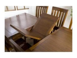 EDEN - Table à Manger Rectangulaire Marron Rallonge 160/200cm Bois Mindi -Mobilier De Restaurant table a manger 14657049