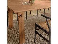 ALIDA - Table à Manger Rectangulaire 220x90cm En Bois De Teck Recyclé -Mobilier De Restaurant table a manger 14657057