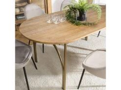 YSEULT - Table à Manger Ovale 6 Personnes 180x90cm Bois Peuplier Couleur Naturelle -Mobilier De Restaurant table a manger 14657087