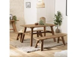 ANDRIAN - Table à Manger 140x75cm Bois Pin Recyclé -Mobilier De Restaurant table a manger 14657125