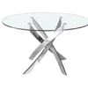 Table à Manger Courbée En Acier Et Verre 1061 ANGEL CERDA