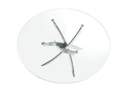 Table à Manger Courbée En Acier Et Verre 1061 ANGEL CERDA -Mobilier De Restaurant table a manger 14719051