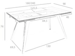 Table Manger Extensible En Verre Trempé 1005 ANGEL CERDA -Mobilier De Restaurant table a manger 14720419