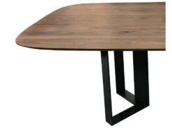 Table Ovale Noyer Naturel Et Métal - 220L X 115P -Mobilier De Restaurant table a manger 15163631