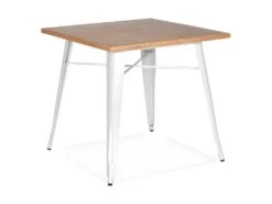 Table De Repas Industrielle "Nevada" 76cm Blanc