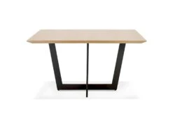 Table De Repas Design "Wimona" 140cm Frêne & Noir -Mobilier De Restaurant table a manger 15187679