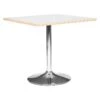 Table De Repas Déco "Horacio" 74cm Argent & Blanc