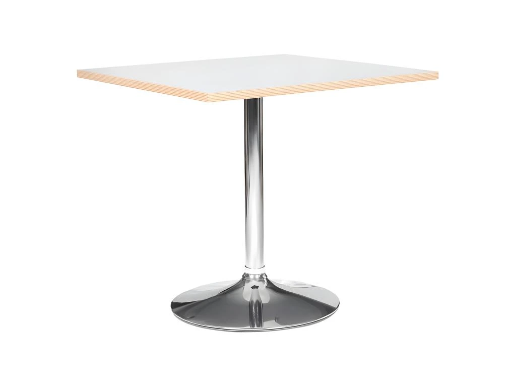Table De Repas Déco "Horacio" 74cm Argent & Blanc 1 Table De Repas Déco "Horacio" 74cm Argent & Blanc