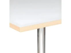 Table De Repas Déco "Horacio" 74cm Argent & Blanc 5 Table De Repas Déco "Horacio" 74cm Argent & Blanc -Mobilier De Restaurant table a manger 15187959