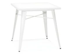 Table De Repas Vintage "Calaco" 76cm Blanc