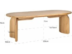 Table à Dîner Fairmont Naturel 235 -Mobilier De Restaurant table a manger 15451003