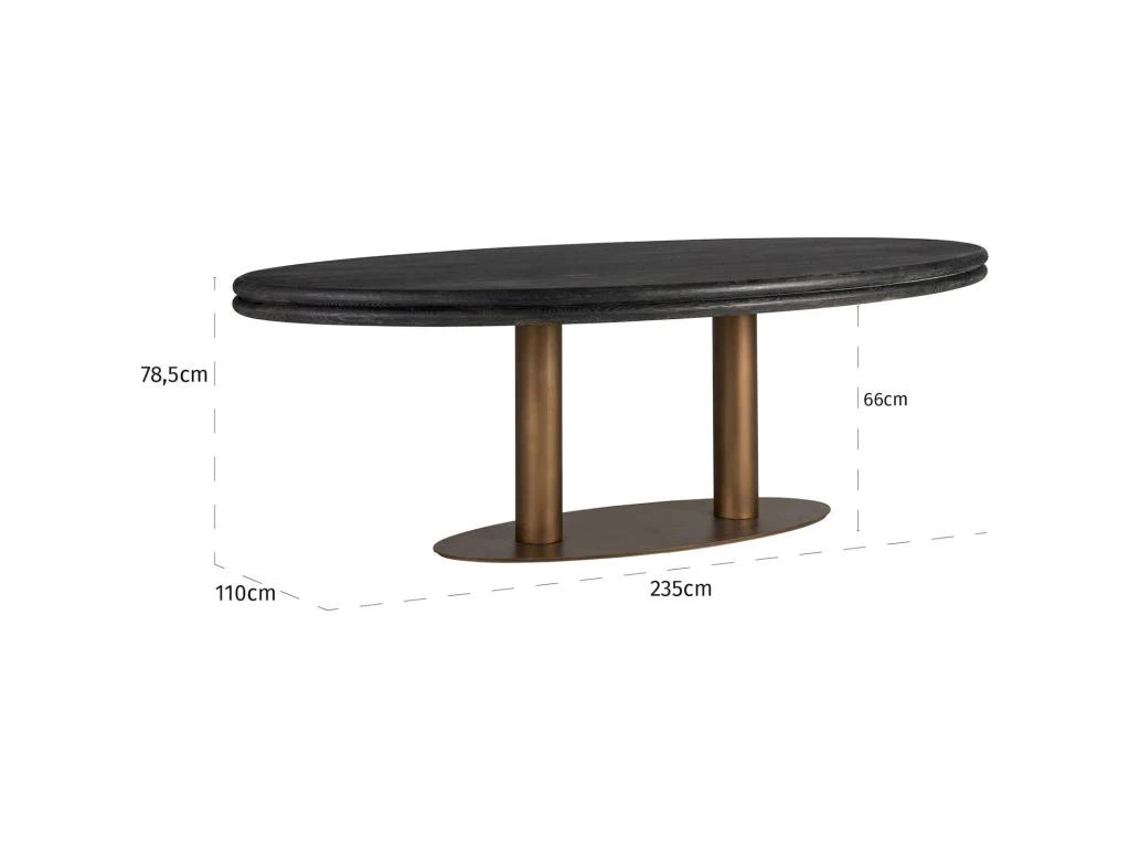 Table à Manger Macaron Ovale 235 4 Table à Manger Macaron Ovale 235 – Image 4