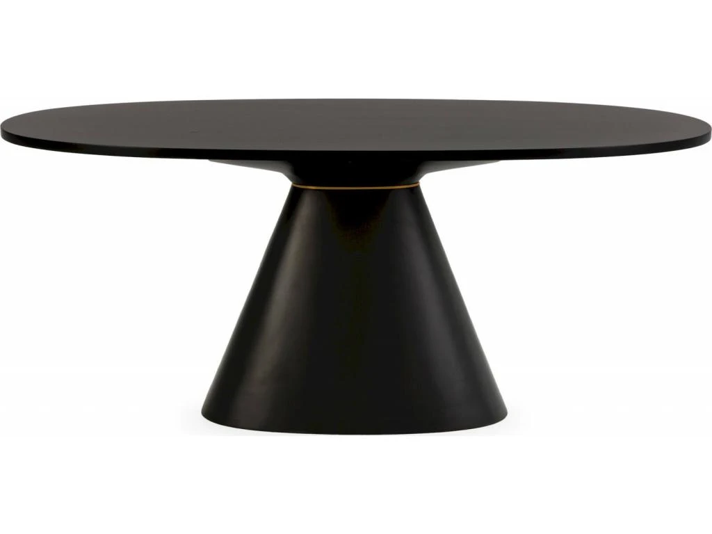 Table De Salle à Manger Bois/Fibre De Verre -- Noir/Doré 4 Table De Salle à Manger Bois/Fibre De Verre -- Noir/Doré – Image 4