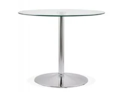 Table De Repas "Anaba" 90cm Transparent -Mobilier De Restaurant table a manger 15467133