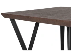 Table 70 X 70 Cm Bois Foncé Et Noir BRAVO -Mobilier De Restaurant table a manger 16223101