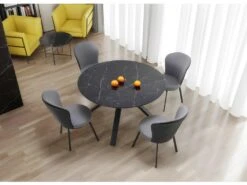 Table à Manger Extensible En Verre 130-180 X 130 X 76 Cm - -Mobilier De Restaurant table a manger 17562801