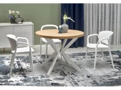 Table à Manger Extensible 100-250 X 100 X 75 Cm - Chêne Doré/Blanc -Mobilier De Restaurant table a manger 17563037