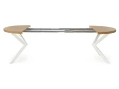 Table à Manger Extensible 100-250 X 100 X 75 Cm - Chêne Doré/Blanc -Mobilier De Restaurant table a manger 17563043