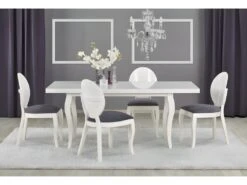 Table à Manger Extensible 160-240 X 90 X 75 Cm - Blanc