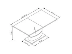 Table à Manger Extensible 160-200 X 90 X 75 Cm - Blanc -Mobilier De Restaurant table a manger 17564655