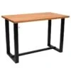 Table De Bar Avec Plateau En Chêne Massif Et Piètement En Bois - LAO