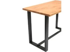 Table De Bar Avec Plateau En Chêne Massif Et Piètement En Bois - LAO -Mobilier De Restaurant table a manger 17568881