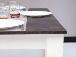 Table à Manger CASSY II - 4 Couverts - Blanc, Plateau Effet Béton 13 Table à Manger CASSY II - 4 Couverts - Blanc, Plateau Effet Béton -Mobilier De Restaurant table a manger 176587