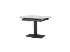 Table De Repas à Allonges Céramique/Marbre Blanc - RAYONG N°1