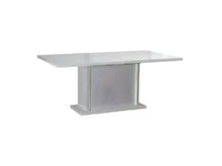 Table De Repas à Allonge Laqué Blanc à LEDs - MARKS