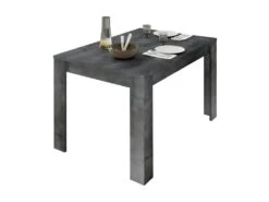 Table De Repas à Allonge Béton Ciré Foncé - LUBIO -Mobilier De Restaurant table a manger 17998935